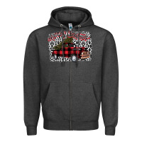 Charcoal Heather Merry Christmas Truck Zipper Hoodie - Bettercallsaul