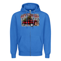True Royal Merry Christmas Truck Zipper Hoodie - Bettercallsaul