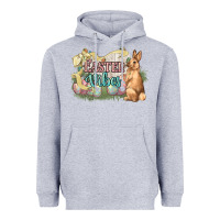 Heather Grey Easter vibes Easter Day Heavyweight Hoodie - HowdyJamesFarm