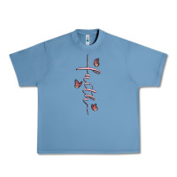 Pebble Blue faith cross Urban Heavy Tee - MaliasSmallBusiness