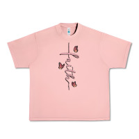 Salmon faith cross Urban Heavy Tee - MaliasSmallBusiness