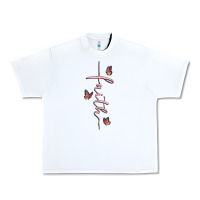 White faith cross Urban Heavy Tee - MaliasSmallBusiness