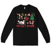 Black merry bright Long Sleeve Tee - MaliasSmallBusiness