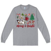 Heather Grey merry bright Long Sleeve Tee - MaliasSmallBusiness