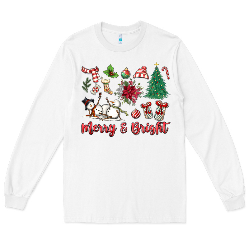 Merry Bright Long Sleeve Tee by MaliasSmallBusiness | Teevron