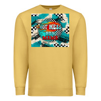 Antique Gold hot mess boy mama with fire Premium Sweatshirt - TumblerDesignByShophia