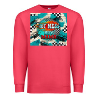 Cardinal hot mess boy mama with fire Premium Sweatshirt - TumblerDesignByShophia