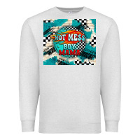 Oatmeal Heather hot mess boy mama with fire Premium Sweatshirt - TumblerDesignByShophia