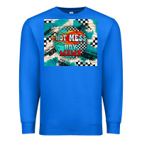 True Royal hot mess boy mama with fire Premium Sweatshirt - TumblerDesignByShophia