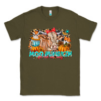 Army Green Moo Pumpkin Get Out The Way Classic Tee - CowhideDigitalArt
