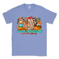 Colony Blue Moo Pumpkin Get Out The Way Classic Tee - CowhideDigitalArt