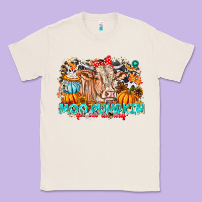 Moo Pumpkin Get Out The Way Classic Tee Designed By Cowhidedigitalart