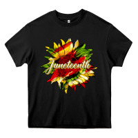 Black juneteenth sunflower black lives matter Heavy Core Tee - HRA Design Shop