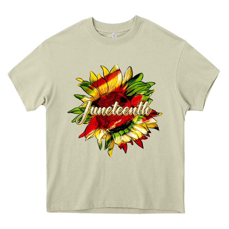 Juneteenth Sunflower Black Lives Matter Heavy Core Tee by HRA Design Shop | Teevron