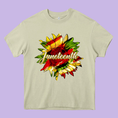 Juneteenth Sunflower Black Lives Matter Heavy Core Tee Designed By Hra Design Shop