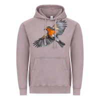 Vintage Zinc Flying American Robin Vintage Hoodie - LillyAllenDesigns