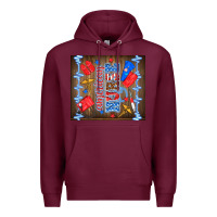 Burgundy American nurse Premium Hoodie - TumblerDesignByShophia