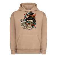 Pigment Burro American Mother skull Mother's Day Urban Hoodie - FaDigitalArtStudio
