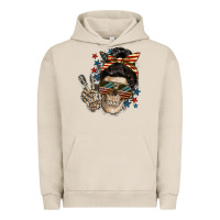 Pigment French Oak American Mother skull Mother's Day Urban Hoodie - FaDigitalArtStudio
