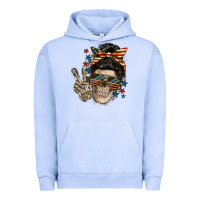 Pigment Grape Ice American Mother skull Mother's Day Urban Hoodie - FaDigitalArtStudio