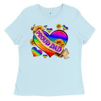 Baby Blue lgbtq proud dad Ladies Tee - HRA Design Shop
