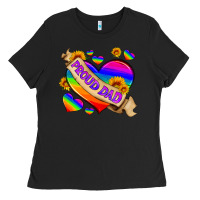 Black lgbtq proud dad Ladies Tee - HRA Design Shop