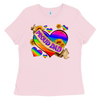 Bubblegum Pink lgbtq proud dad Ladies Tee - HRA Design Shop