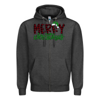 Charcoal Heather Merry Christmas Zipper Hoodie - Bettercallsaul