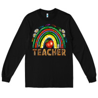 Black rainbow teacher Long Sleeve Tee - NancyCooperArtShop