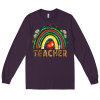 Plum rainbow teacher Long Sleeve Tee - NancyCooperArtShop