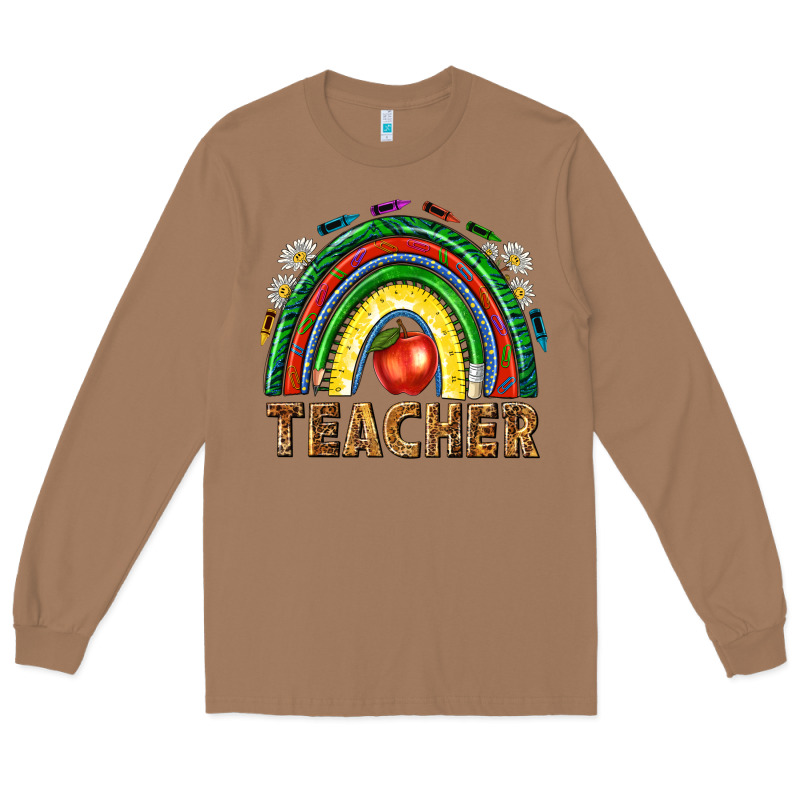 Rainbow Teacher Long Sleeve Tee by NancyCooperArtShop | Teevron