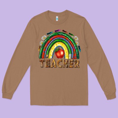 Rainbow Teacher Long Sleeve Tee Designed By Nancycooperartshop