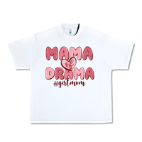 White mama of drama girl mom Urban Heavy Tee - MaliasSmallBusiness