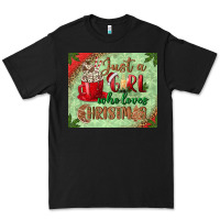 Black just a girl who loves christmas mousepad Premium Tee - BundleAndBundleShop