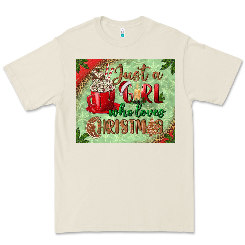 Just A Girl Who Loves Christmas Mousepad Premium Tee by BundleAndBundleShop | Teevron