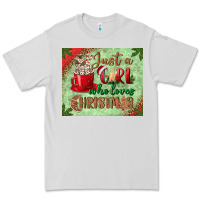 Dove Grey just a girl who loves christmas mousepad Premium Tee - BundleAndBundleShop