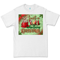 White just a girl who loves christmas mousepad Premium Tee - BundleAndBundleShop