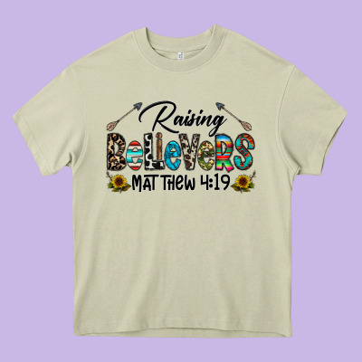 Raising Believers Heavy Core Tee Designed By Cowhidedigitalart
