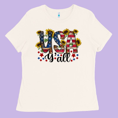 Usa Yall Ladies Tee Designed By Racoondesign
