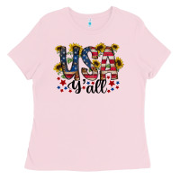 Bubblegum Pink usa yall Ladies Tee - RacoonDesign