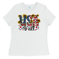 White usa yall Ladies Tee - RacoonDesign
