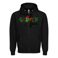 Black Merry Grinch Mas Zipper Hoodie - Bettercallsaul