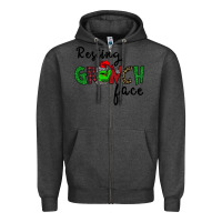 Charcoal Heather Merry Grinch Mas Zipper Hoodie - Bettercallsaul