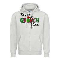 Dove Grey Merry Grinch Mas Zipper Hoodie - Bettercallsaul