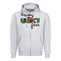 Heather Grey Merry Grinch Mas Zipper Hoodie - Bettercallsaul