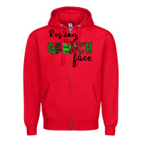 Red Merry Grinch Mas Zipper Hoodie - Bettercallsaul