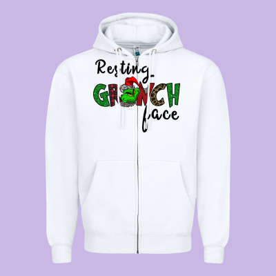 Merry Grinch Mas Zipper Hoodie Designed By Bettercallsaul