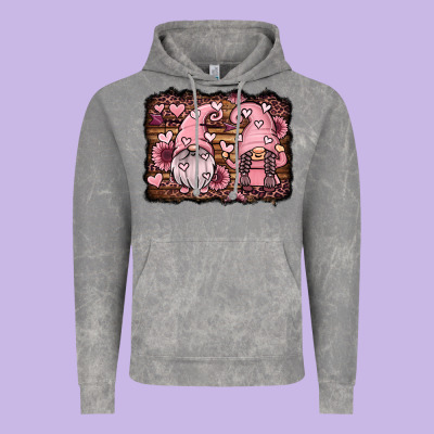 Valentines Day Gnomes Couple Vintage Hoodie Designed By Jasminsmagicworld