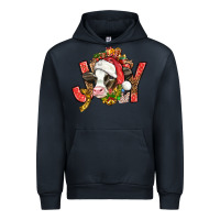 Navy joy christmas with cow bbs Urban Hoodie - BundleAndBundleShop