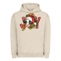 Pigment French Oak joy christmas with cow bbs Urban Hoodie - BundleAndBundleShop